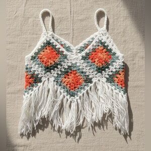 VIVID Women’s Crochet Knit Cover Tank Top